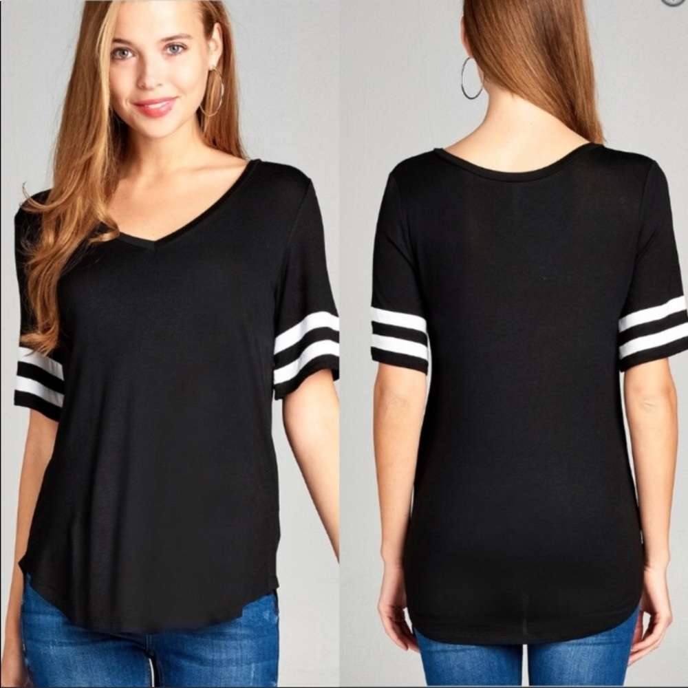 Active USA black tunic style tee